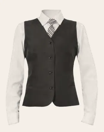 Grey waistcoat with a tie
