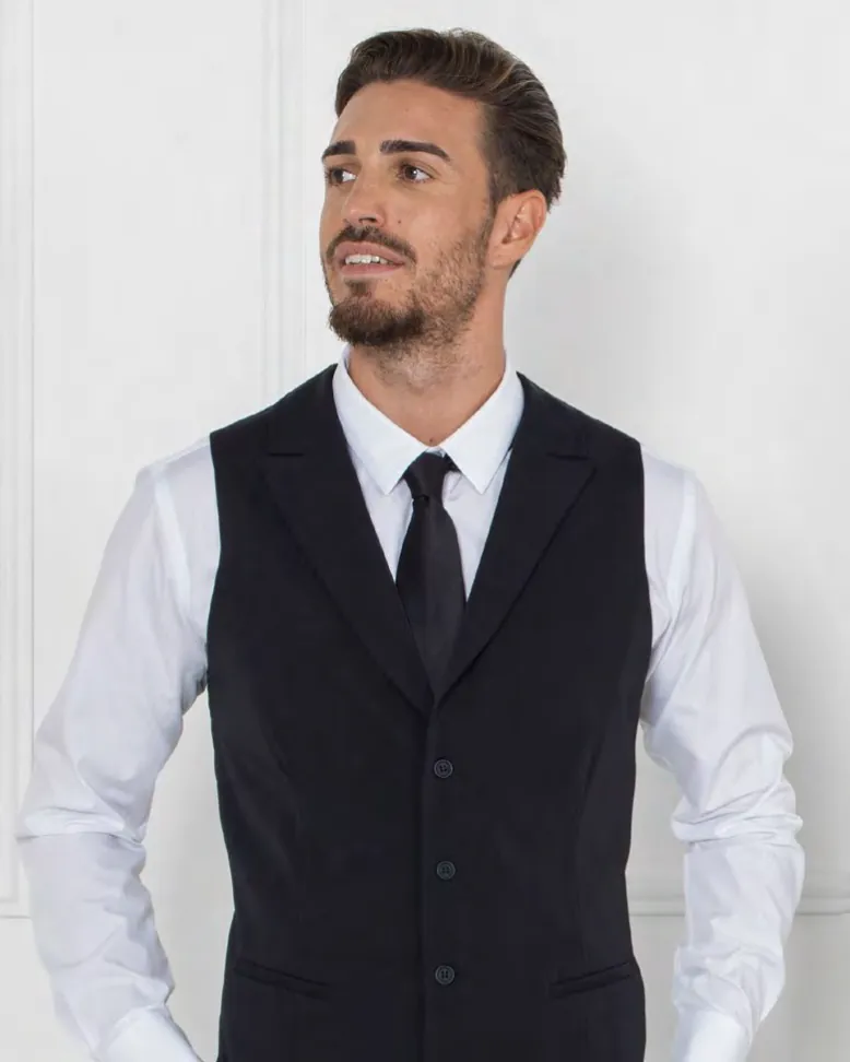 Waistcoat, shirt and tie