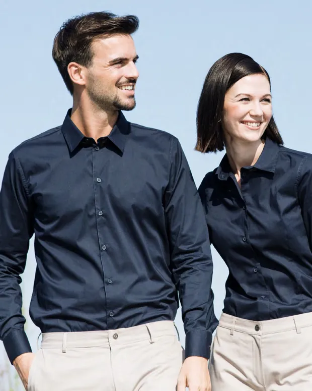Navy shirts for a corporate team