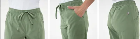 Detalji medicinskih pantalona – džep, pojas i porub