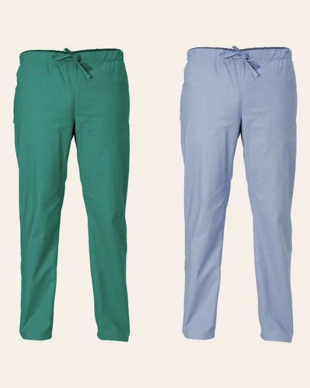 Medicinske pantalone u zelenoj i plavoj