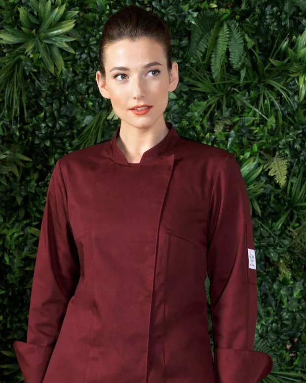 Bordo ženska kuvarska bluza